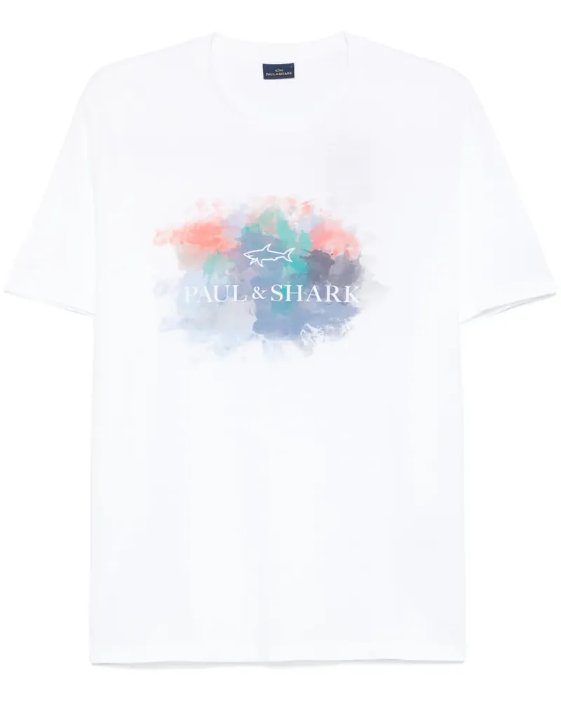 Paul & Shark T-Shirt mit Logo-Print - Weiß Weiß
