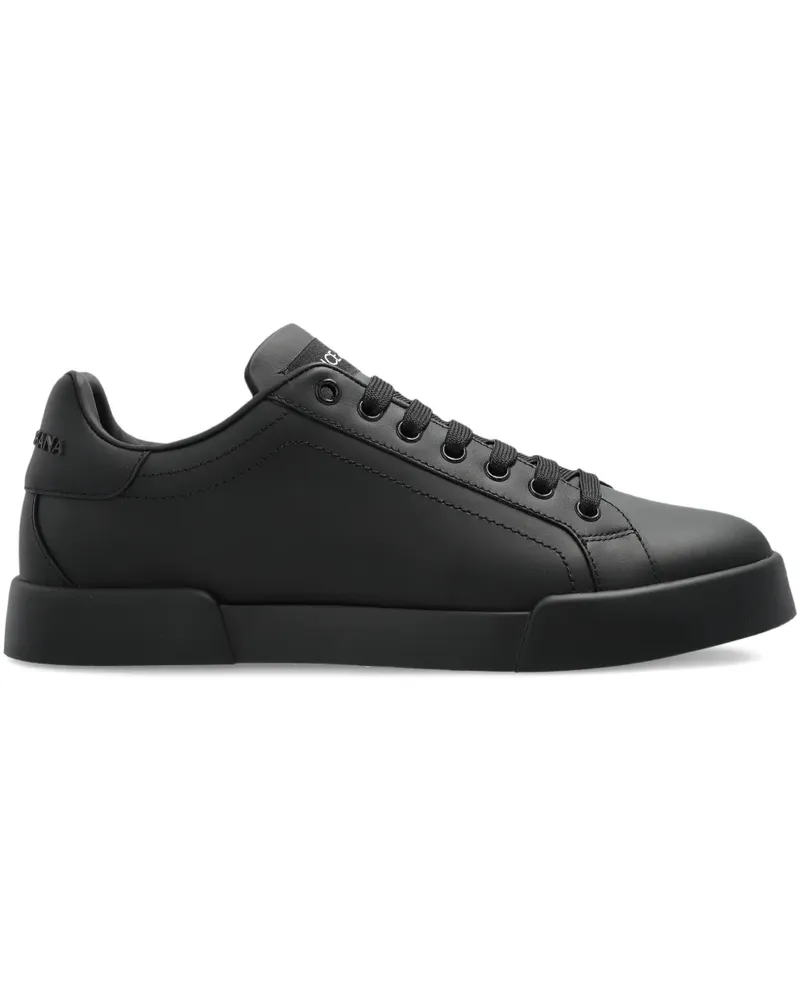 Dolce & Gabbana Sneakers aus Leder - Schwarz Schwarz