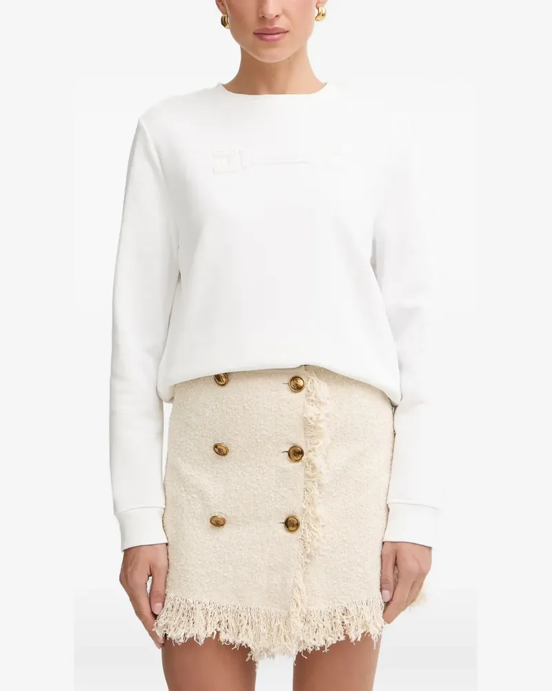 Elisabetta Franchi embossed-logo sweatshirt - Weiß Weiß
