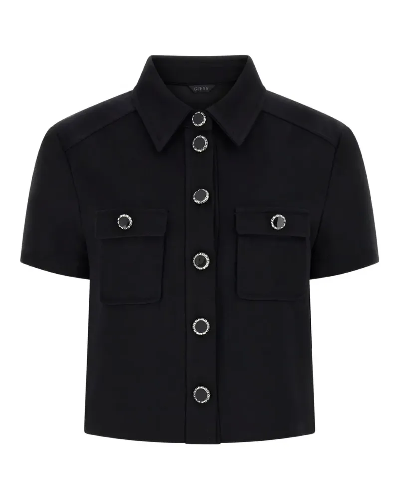 Guess Hemd mit Klappe - Schwarz Schwarz