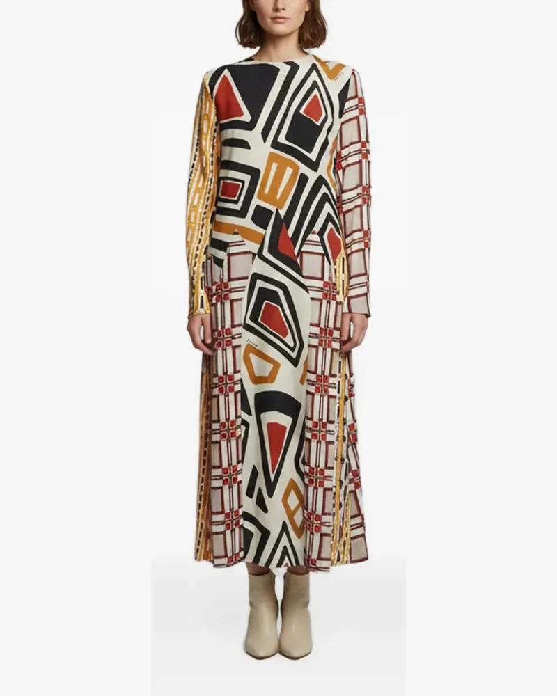 Dsquared2 Midikleid mit Print - Nude Nude