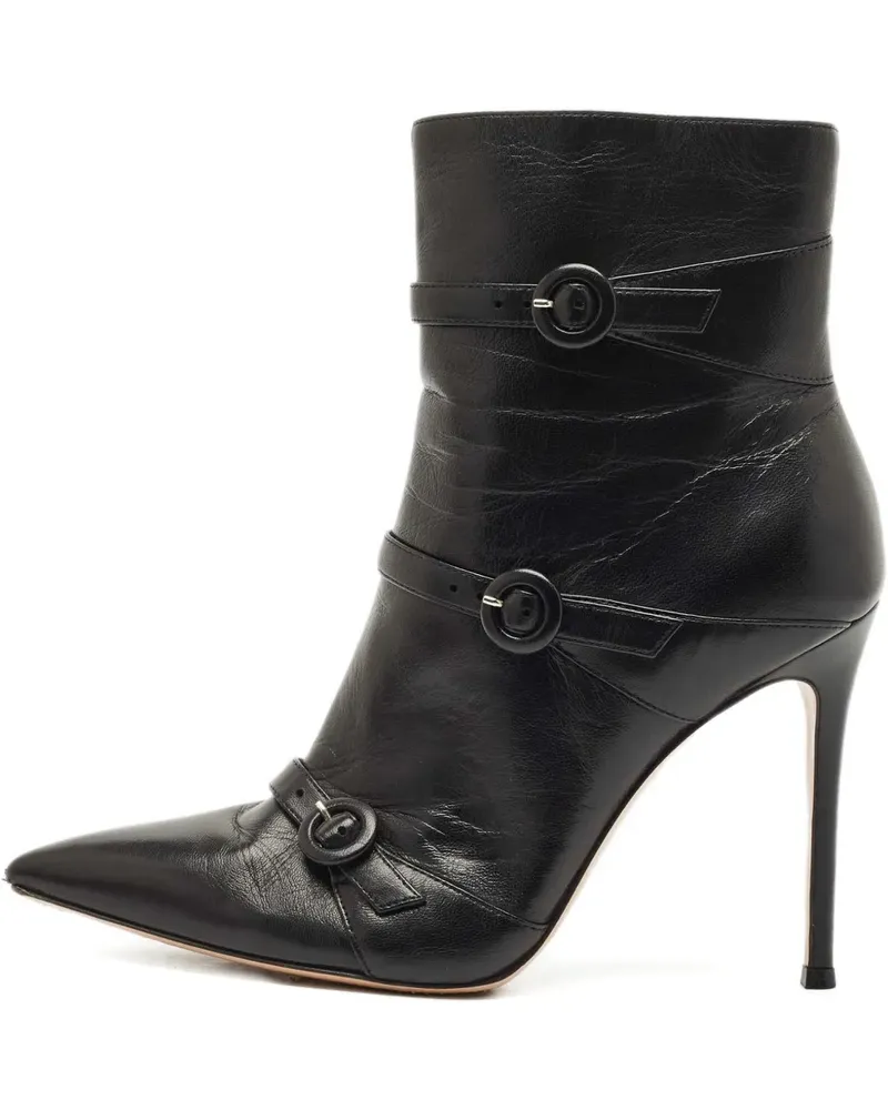 Gianvito Rossi pointed-toe leather ankle boots - Schwarz Schwarz