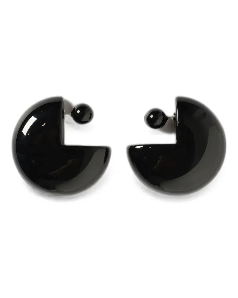 Emporio Armani marbled-effect earrings - Schwarz Schwarz