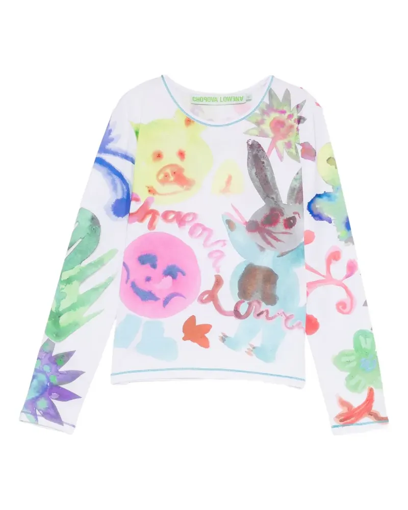 CHOPOVA LOWENA Splat Wet T-shirt - Weiß Weiß