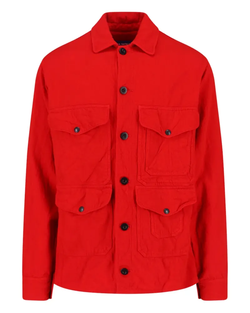 Junya Watanabe front-pocket buttoned shirt jacket - Rot Rot