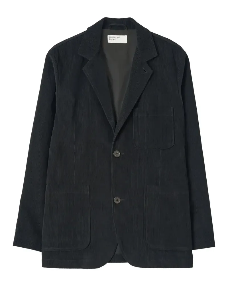 Universal Works Jacke aus Cord mit zwei Knöpfen - Schwarz Schwarz