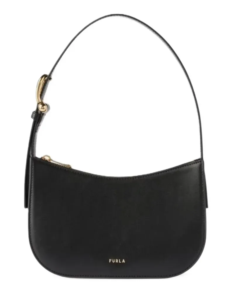 Furla Schultertasche mit Logo-Print - Schwarz Schwarz