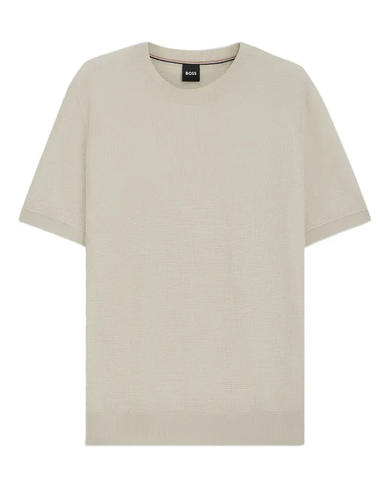 HUGO BOSS Gestricktes T-Shirt - Nude Nude