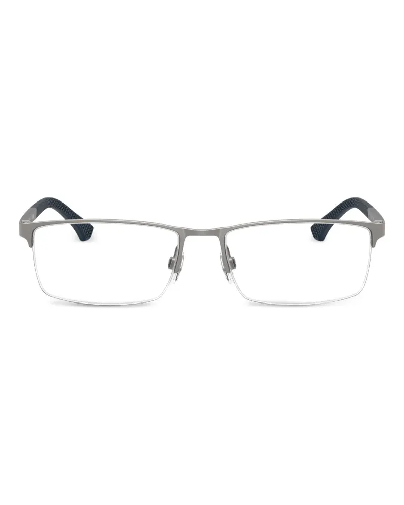 Emporio Armani rectangle frame glasses - Grau Grau
