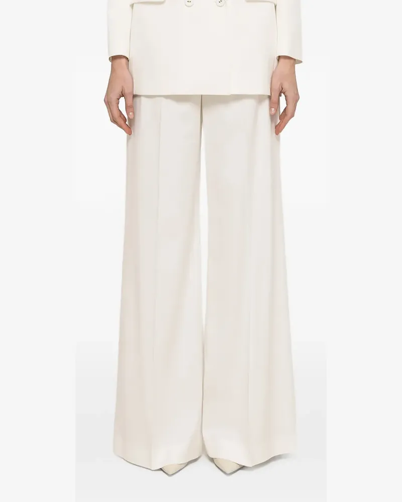 NISSA high-waisted wide-leg trousers - Weiß Weiß