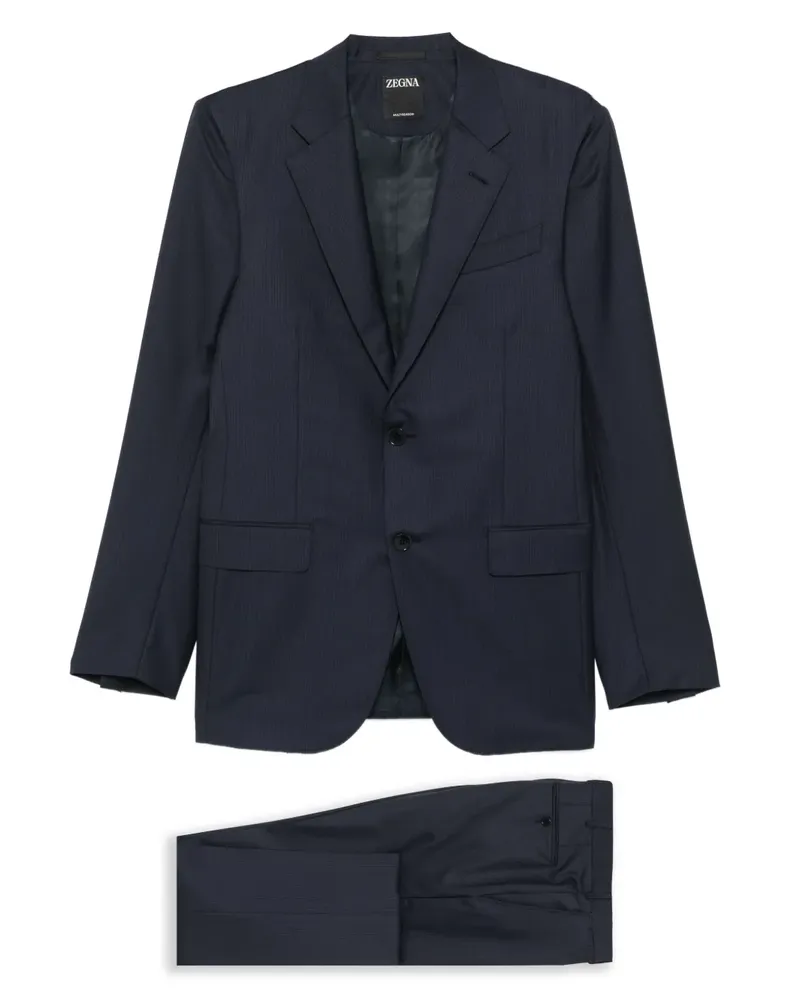Ermenegildo Zegna Zweiteiliger Anzug mit Nadelstreifen - Blau Blau