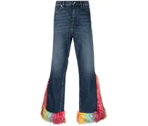 High-Waist-Jeans mit Faux Fur