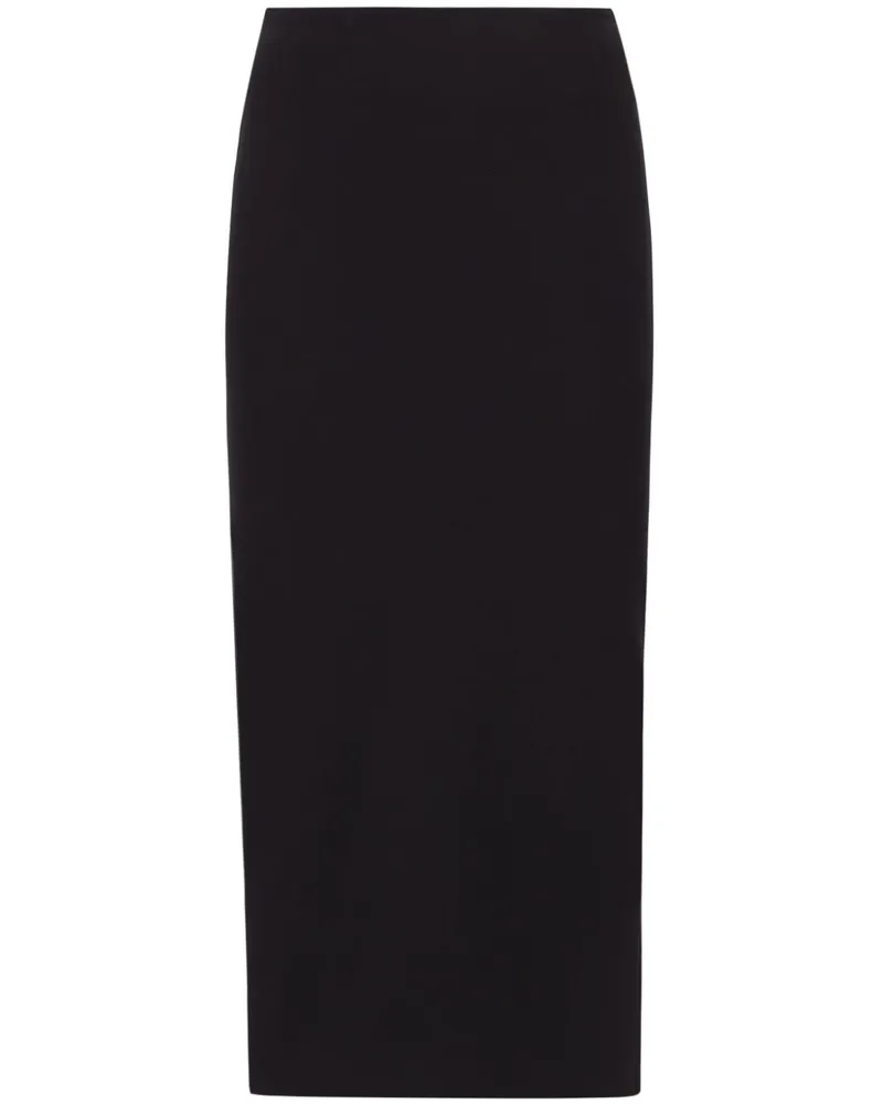 Dolce & Gabbana Gerader Rock mit hohem Bund - Schwarz Schwarz