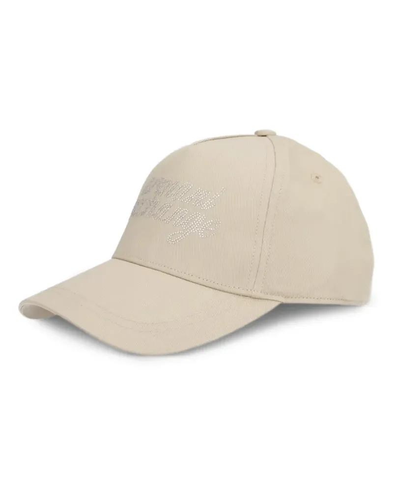 Armani Exchange Baseballkappe mit Strass-Logo - Nude Nude