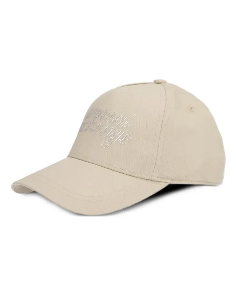 Armani Exchange Baseballkappe mit Strass-Logo - Nude Nude