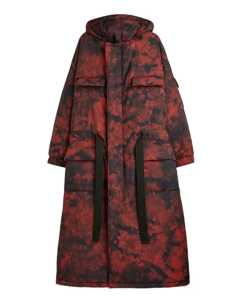 Y-3 AOP Kapuzenmantel - Rot Rot