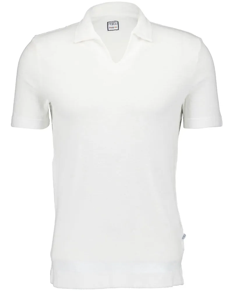 Fedeli Poloshirt aus Frottee Weiß