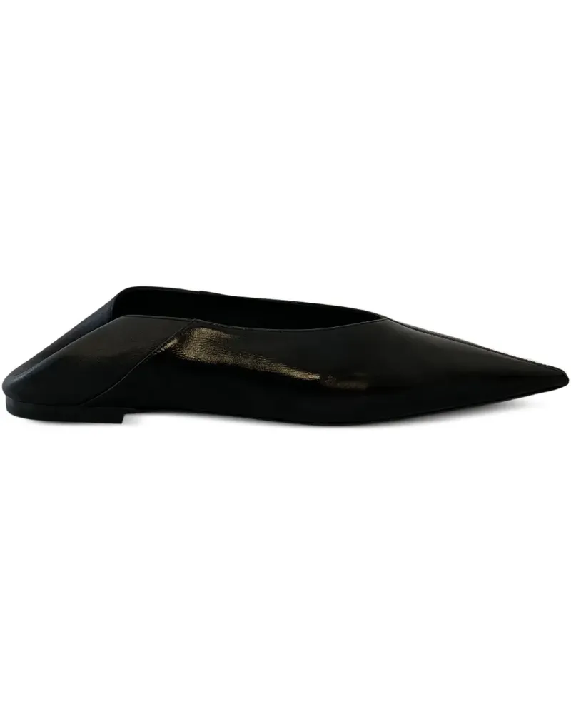 Saint Laurent Nour Mules mit spitzer Kappe - Schwarz Schwarz