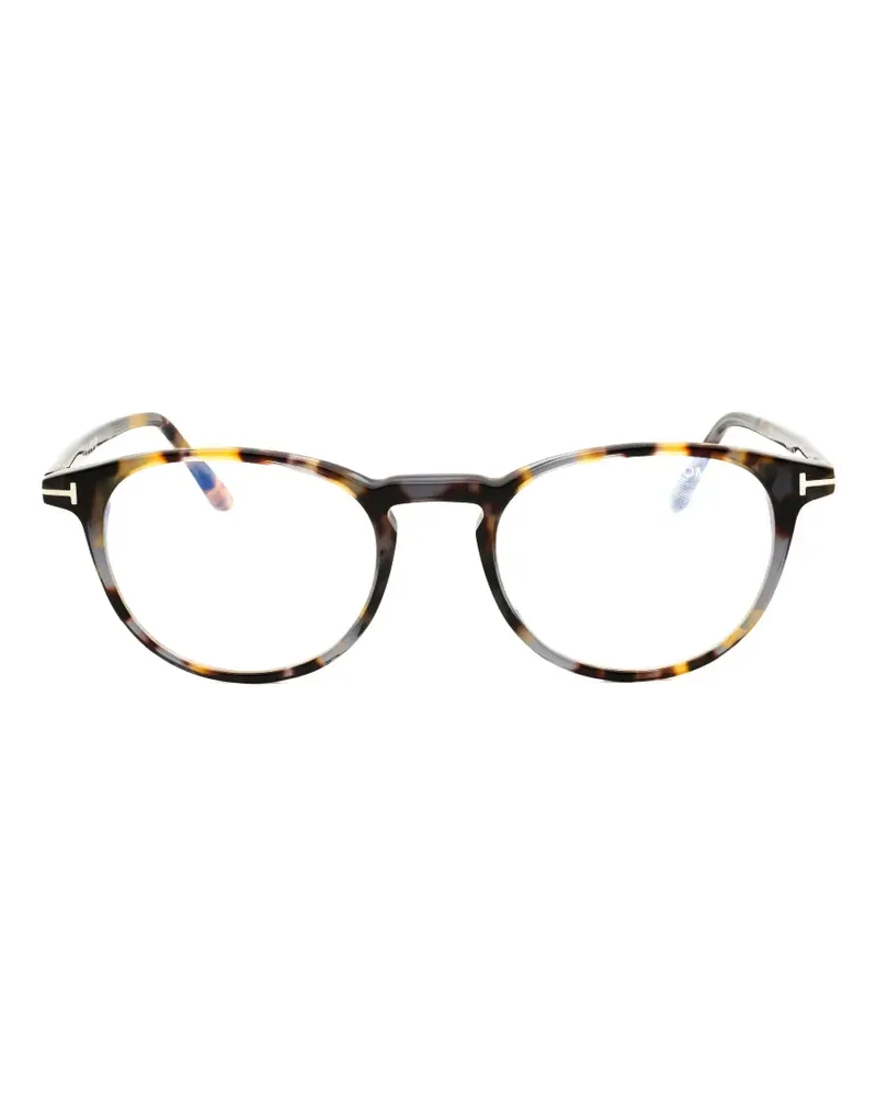 Tom Ford tortoiseshell-effect round-frame glasses - Braun Braun