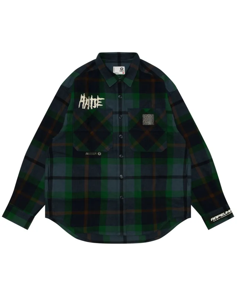 BAPE Kariertes Hemd - Blau Blau