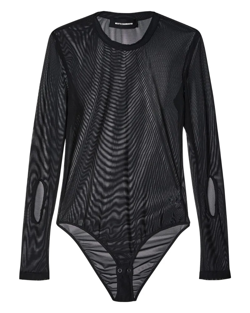 Melitta Baumeister Semi-transparenter Body - Schwarz Schwarz