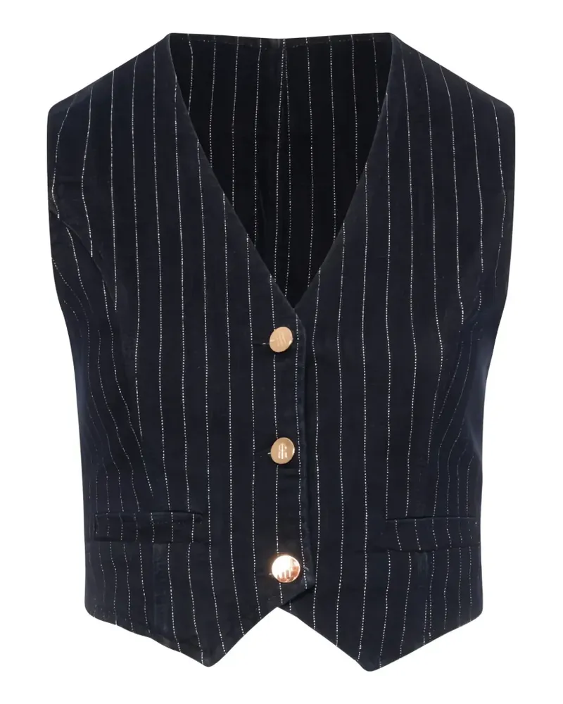 Fracomina pinstripe denim waistcoat - Blau Blau