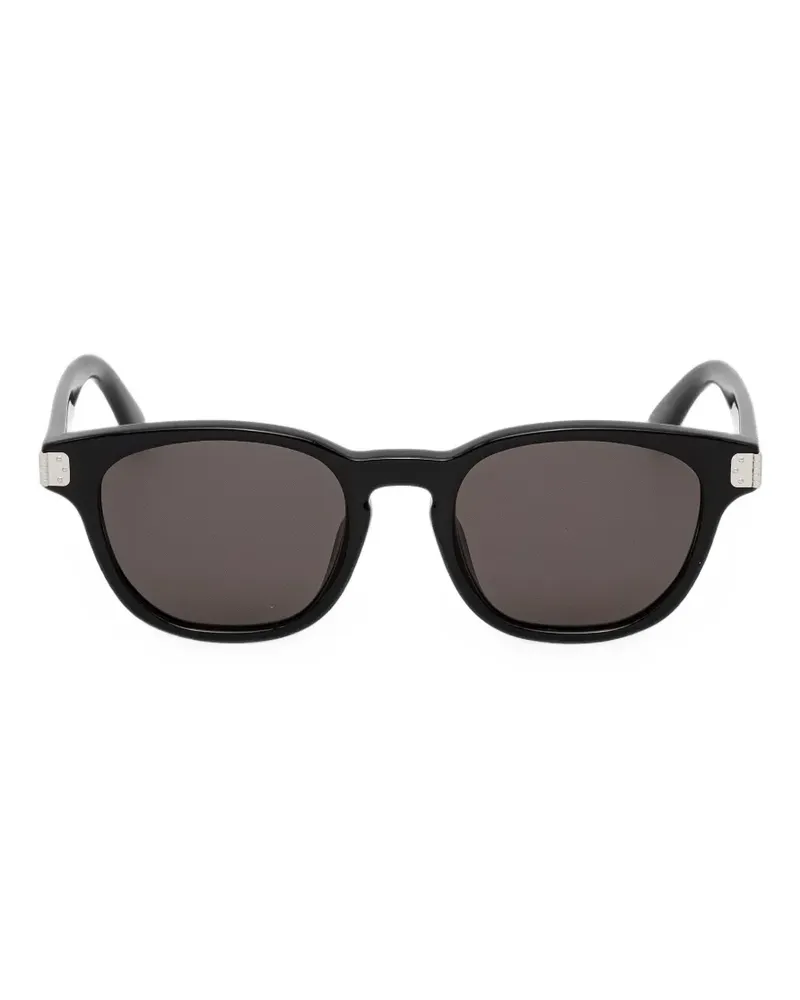 Maison Margiela Sonnenbrille mit Logo-Gravur - Schwarz Schwarz