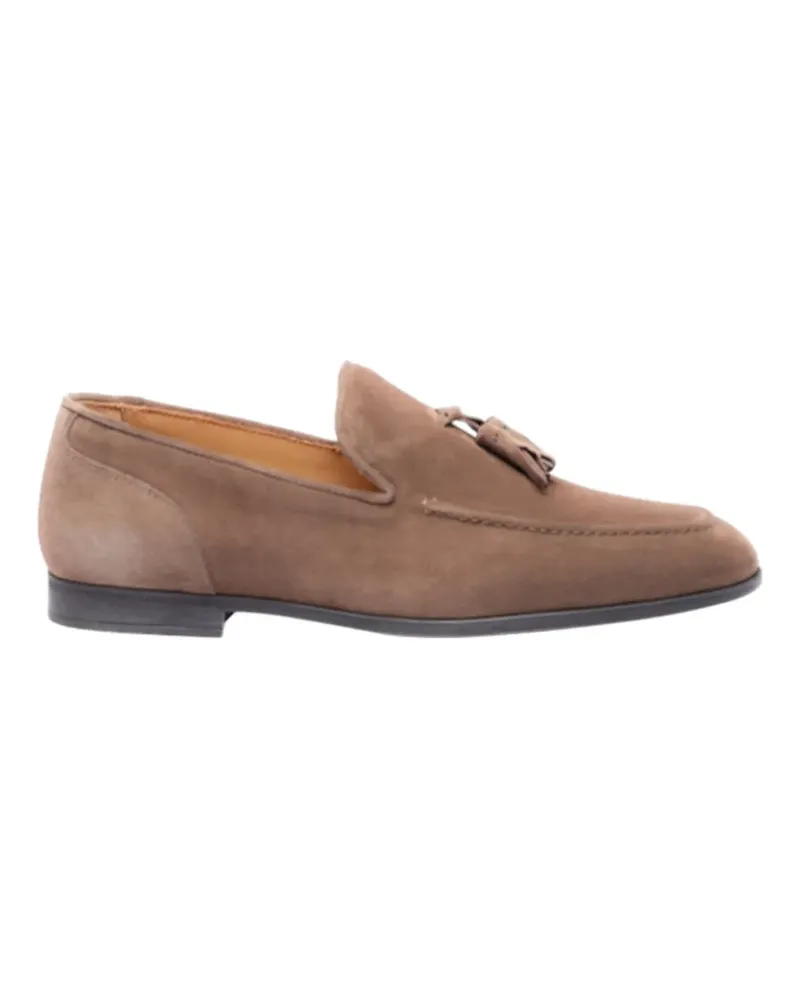 A.Testoni tassel-detail suede loafers - Braun Braun