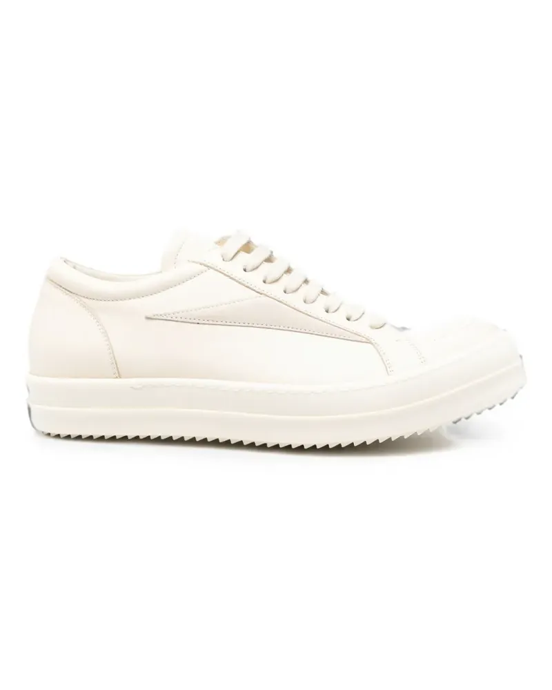 Rick Owens leather lace-up fastening sneakers - Nude Nude