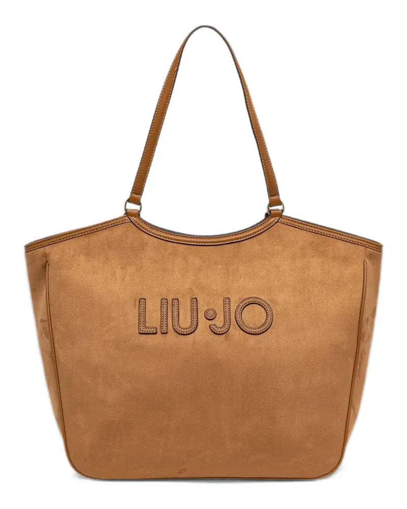 Liu Jo logo-patch tote bag - Braun Braun