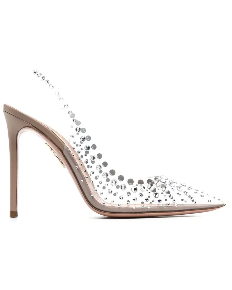 Aquazzura Starburst Pumps 105mm - Nude Nude