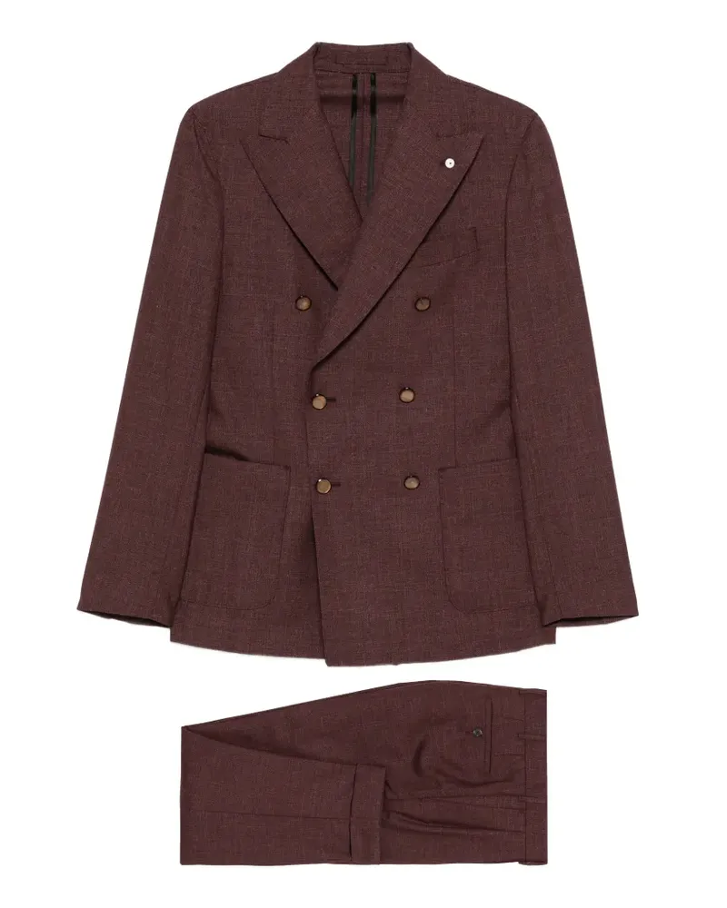 Luigi Bianchi Mantova double-breasted suit - Rot Rot