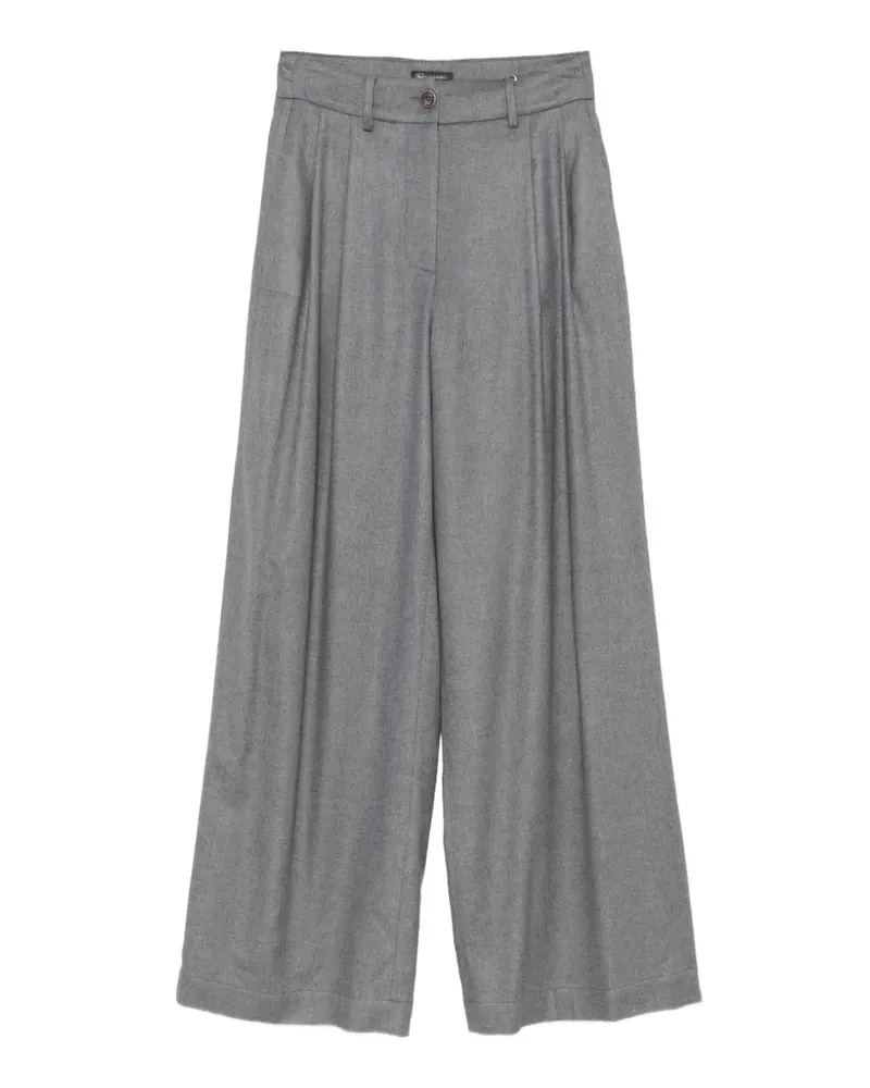 Colombo Plissierte Palazzohose - Grau Grau