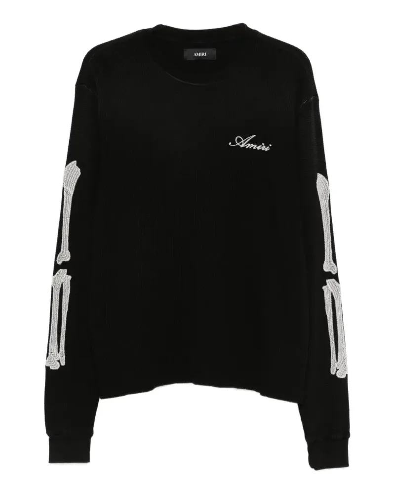 Amiri Bones Ls Tee long sleeve T-shirt - Schwarz Schwarz
