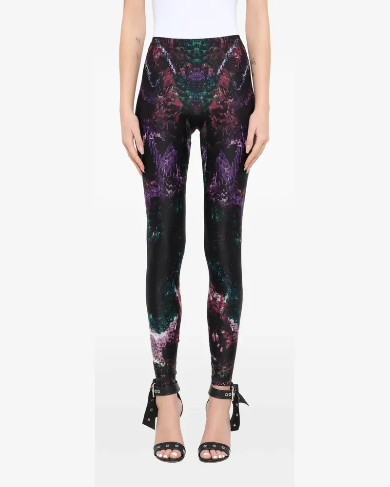 Alexander McQueen Leggings mit Print - Schwarz Schwarz