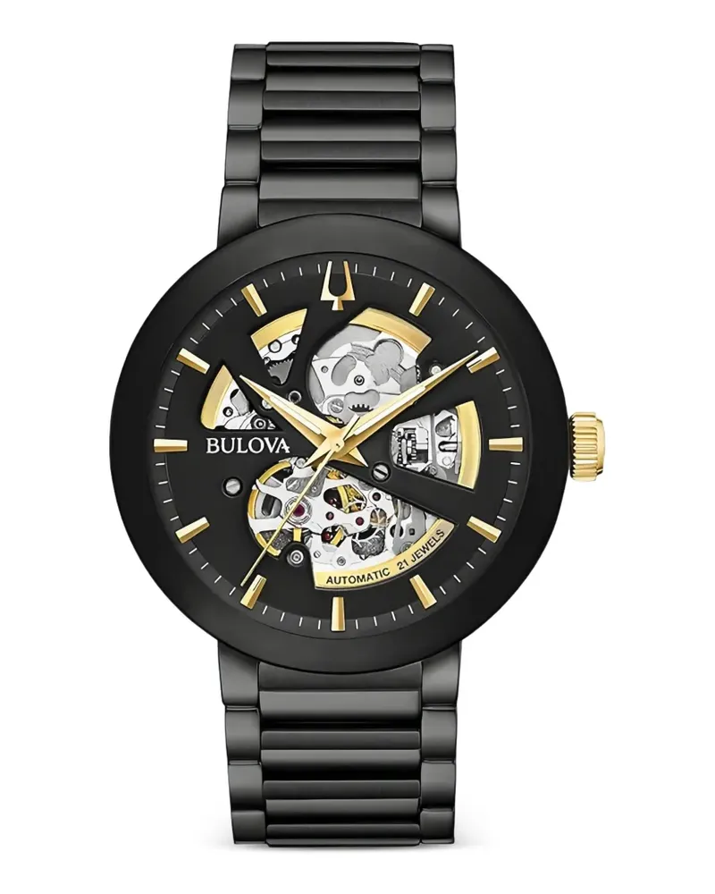 BULOVA skeleton-dial 42mm watch - Schwarz Schwarz