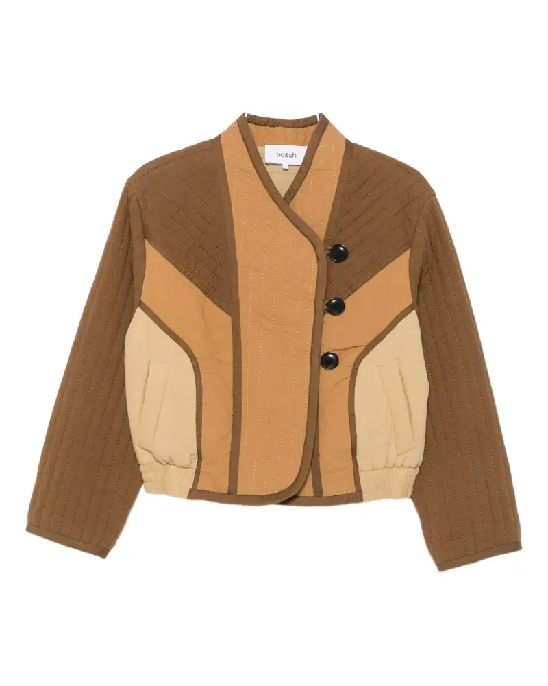 ba&sh Cisca quilted panelled cotton jacket - Braun Braun