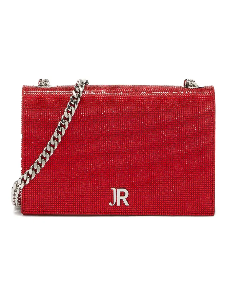 John Richmond Schultertasche mit Zierkette - Rot Rot