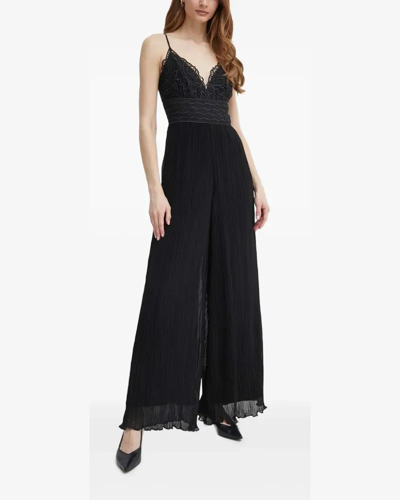 Guess Amiah Jumpsuit mit Spitzendetail - Schwarz Schwarz