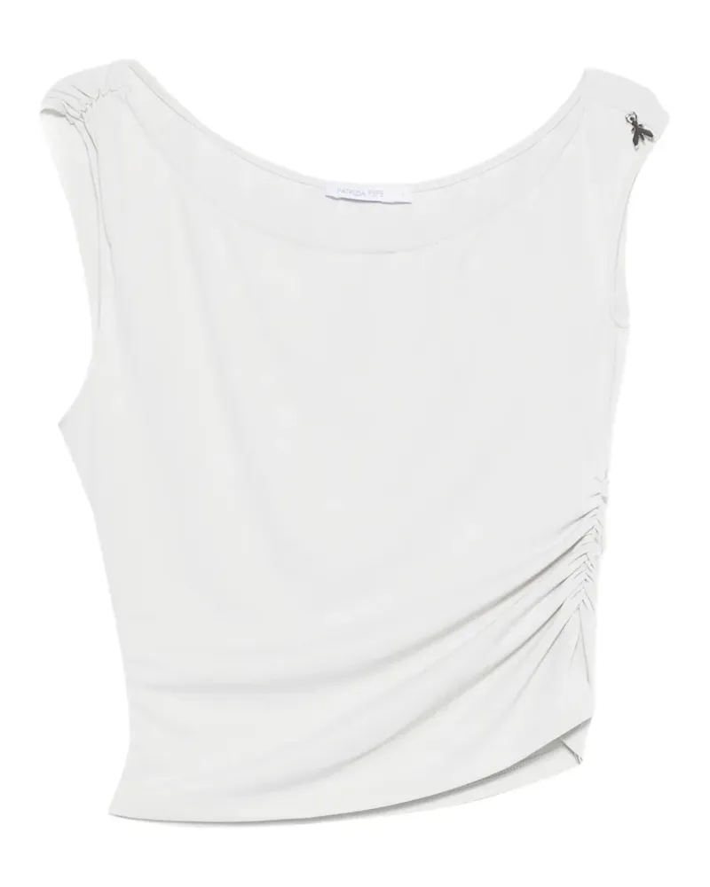 Patrizia Pepe asymmetric gathered top - Grau Grau