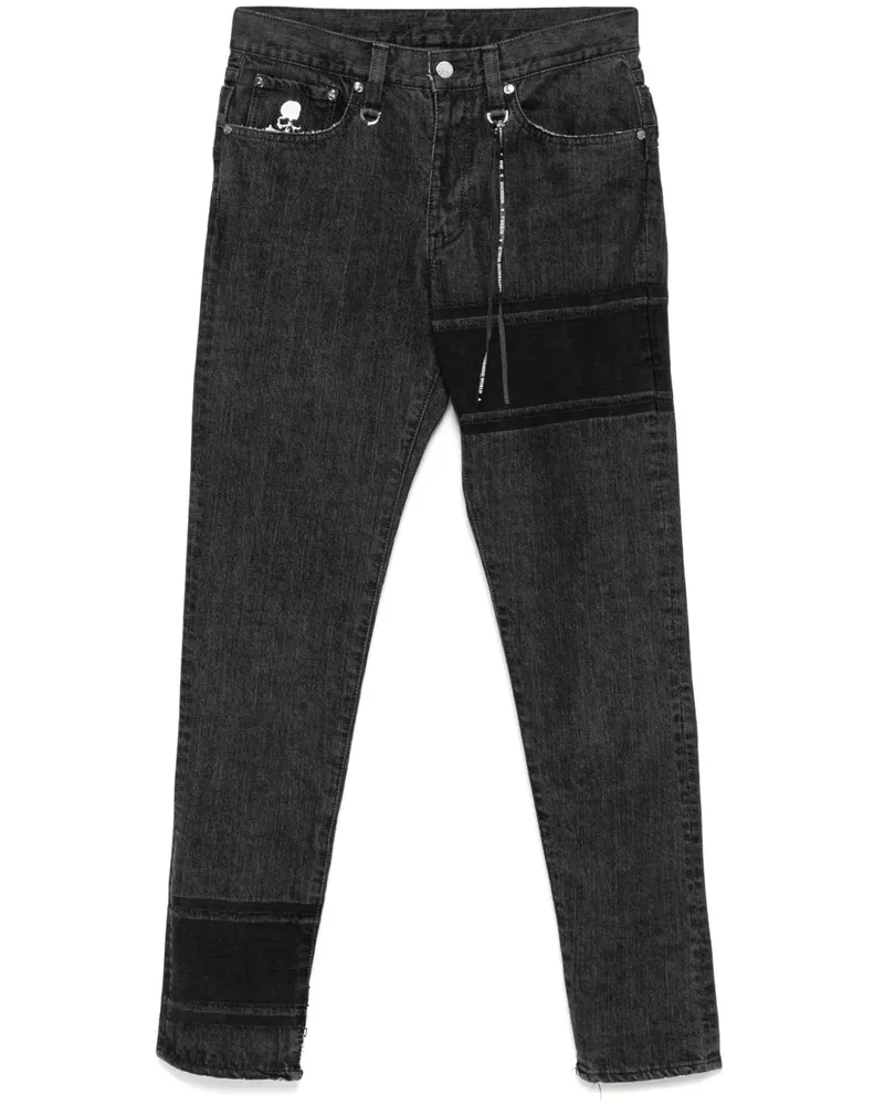 Mastermind World Skinny-Jeans mit Logo-Stickerei - Schwarz Schwarz