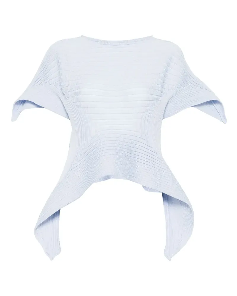 Issey Miyake Subdued Strickoberteil - Blau Blau