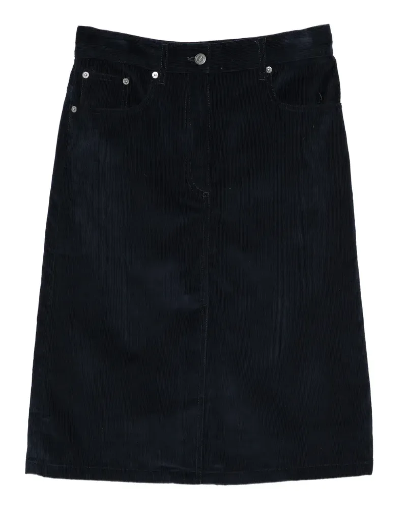 A.P.C. Lizzie corduroy midi skirt - Blau Blau