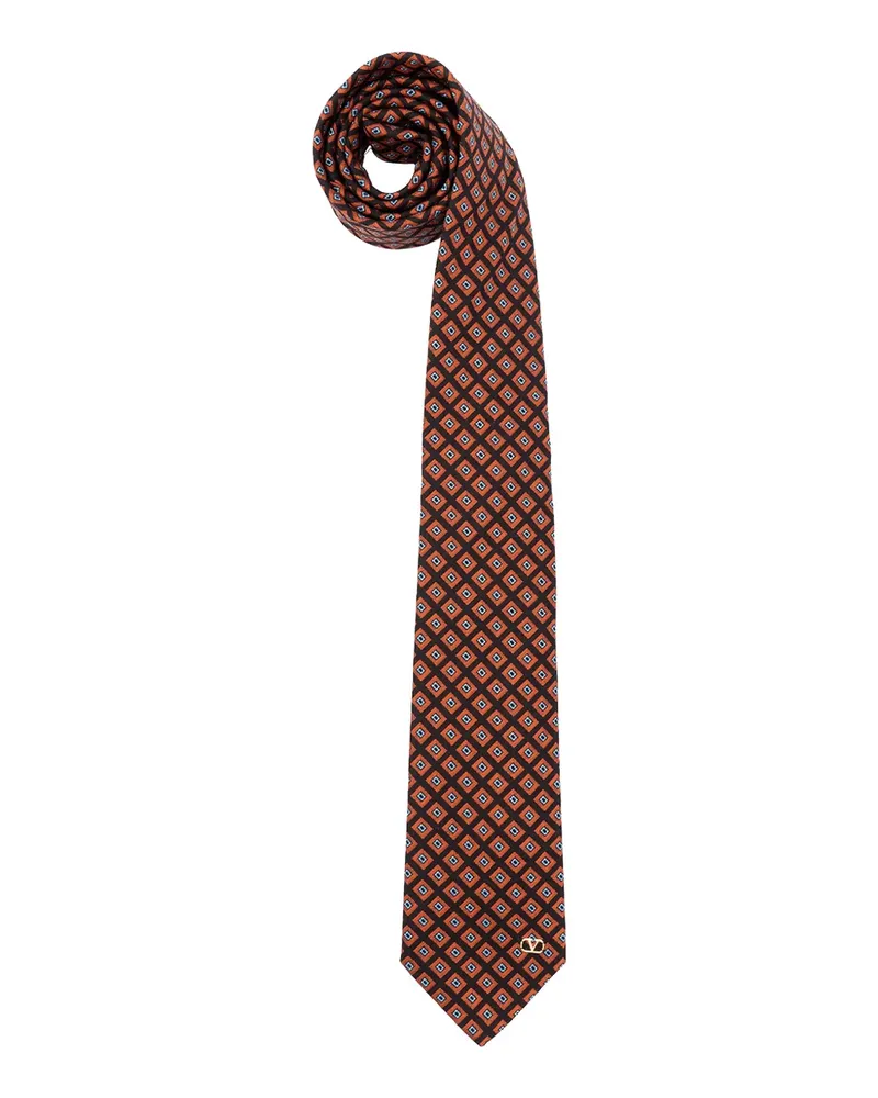 Valentino Garavani Valentie-jacquard logo tie - Schwarz Schwarz