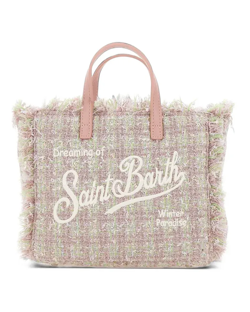 MC2 Saint Barth mini Vanity fringe-trimmed tote bag - Rosa Rosa