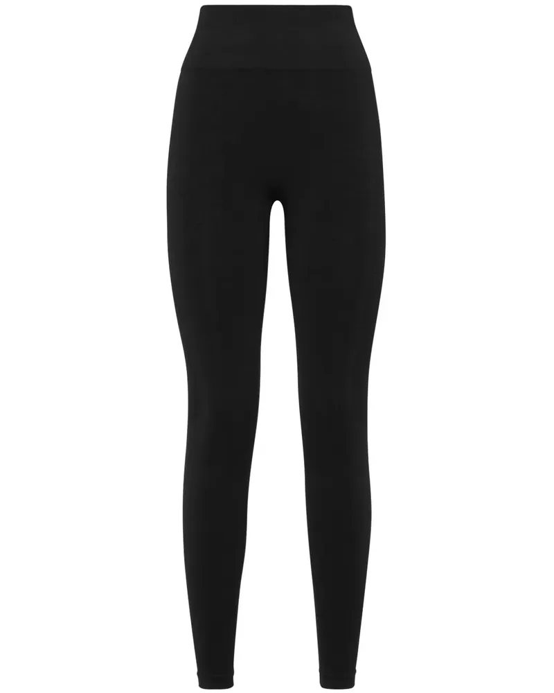 Philipp Plein Nahtlose Performance-Leggings - Schwarz Schwarz