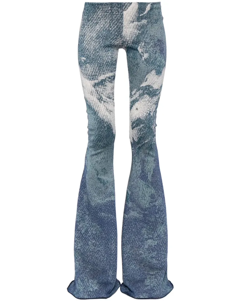 Roberto Cavalli Ausgestellte Jacquard-Hose - Blau Blau