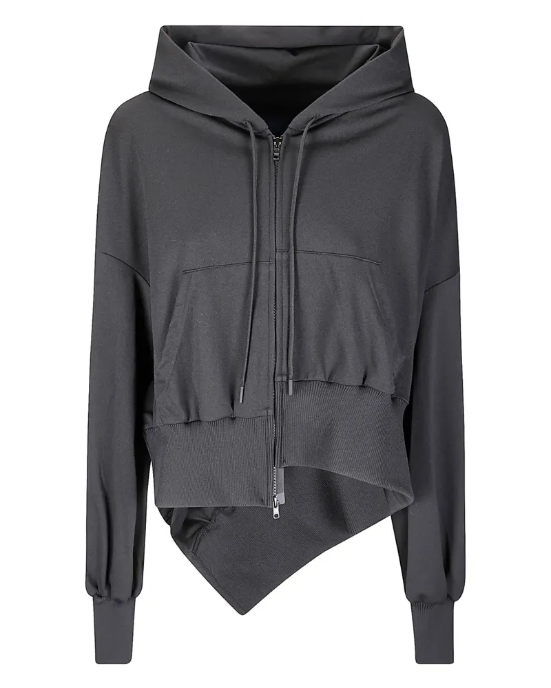 Yohji Yamamoto Unbalanced Kapuzenjacke - Schwarz Schwarz