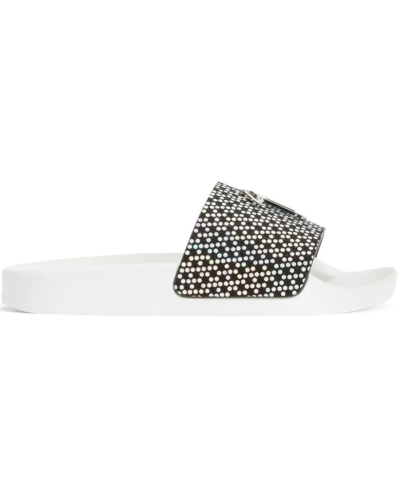 Giuseppe Zanotti Brett Pantoletten - Schwarz Schwarz