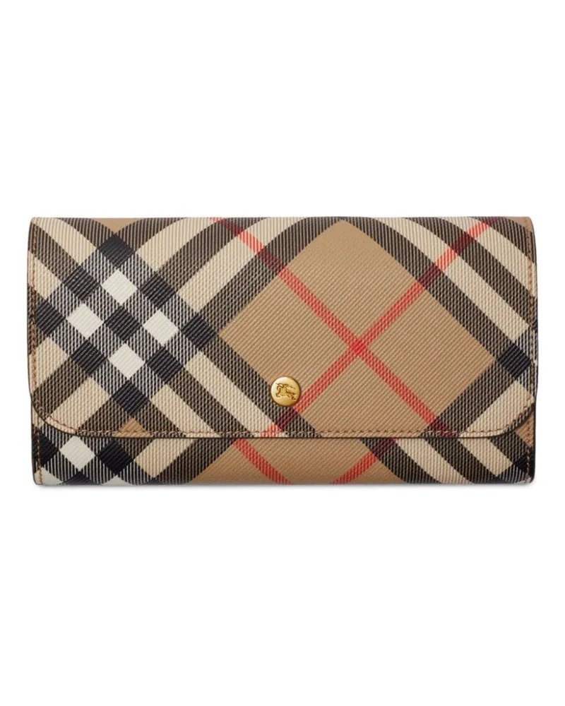 Burberry Kariertes  Portemonnaie - Nude Nude